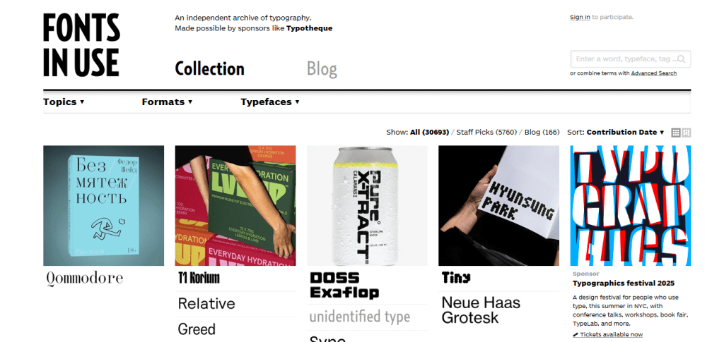 Fonts in Use